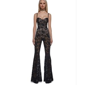 Dolls Kills Current Mood Lace Jumpsuit